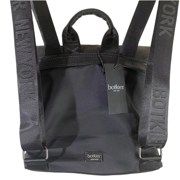Botkier New York Trigger Black Bag Mini Backpack Black Nylon - Picture 10 of 12